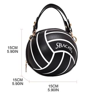 10 стилове, женският футболен отбор е кръгла Чанта от Изкуствена кожа, чанта за софтуера на веригата през рамо, чанта-тоут, портфейл