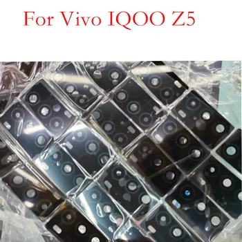 2 бр. Ново оригинално стъкло на обектива на камерата, за да Vivo IQOO Z5, IQOO Z7, стъклен обектив на задната камера, резервни части за смартфони