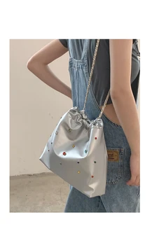 JIAERDI Във Y2k Гранжевые чанти, Дамски кожени ежедневни чанти-тоут Голям Капацитет, дамски реколта чанта през рамо в стил харадзюку, Эстетичная