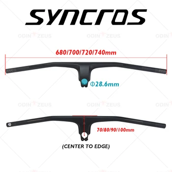 Syncros Full Carbon Fiber FRASER IC SL WC-20 ° МТБ Велосипеди Интегриран Лост С Пръчка Аксесоари За Велосипеди 70/80/90/100 мм * 740 мм