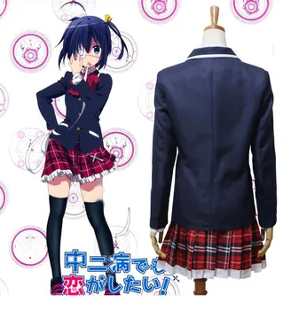 Takanashi Rikka - Chuunibyou Demo Koi ga Shitai cosplay костюм Аниме Училище Unifrom spot goods