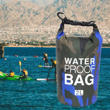 Водоустойчив суха чанта обем 20 л, сгъваема, за каране на лодка, за плуване, плажна чанта, за риболов, за каране на лодка, за каране на каяк, за съхранение, Плаващ калъф, чанта за през рамо
