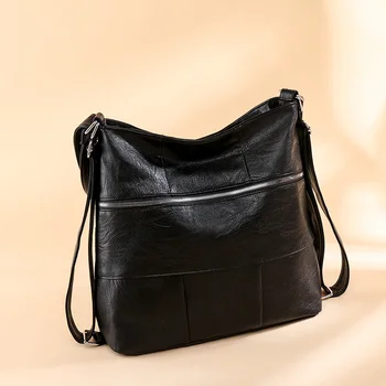 Горещи Луксозни чанти от мека кожа голям капацитет 2021, Нова дамска чанта, тенденция женствена чанта през рамо, с Висококачествена чанта-тоут
