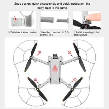 Защита на витлото за дрона DJI Mini Pro 3, защита на витлото, крило на вентилатора, защитен калъф за дрона DJI Mini Pro 3, аксесоари за дрона