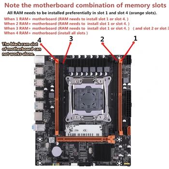 Комбиниран комплект дънната платка X99 LGA 2011-3 Xeon E5 2630 V3 Процесор 16 GB DDR4 (2 ЕЛЕМЕНТА 8G) 2133 Mhz ECC памет