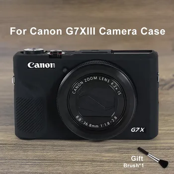 Мек Силиконов Калъф Защитно чанта за фотоапарат Canon G7XIII G7X mark III G7X3 Гумена капачка За отваряне на батерията Чанта за Фотоапарат