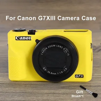 Мек Силиконов Калъф Защитно чанта за фотоапарат Canon G7XIII G7X mark III G7X3 Гумена капачка За отваряне на батерията Чанта за Фотоапарат