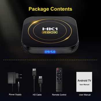 НОВ HK1RBOX H8S Smart TV BOX 4G 64G Android 12 Allwinner H618 6K 5G Wifi BT 4K 3D мултимедиен плейър HK1 RBOX телеприставка TVBOX
