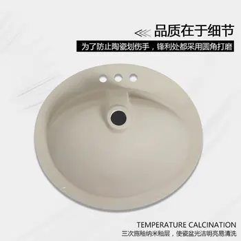 Средна Мивка, Полувстраиваемый Овалния правоъгълна мивка за домакински баня, керамични тенис на мивка