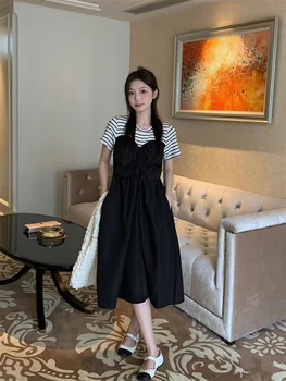 През лятото 2023 година на Мода Нова Корейска версия рокли за почивка, Пришити от Конеца и Дымчатой коси, С къси ръкави