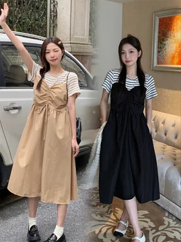 През лятото 2023 година на Мода Нова Корейска версия рокли за почивка, Пришити от Конеца и Дымчатой коси, С къси ръкави